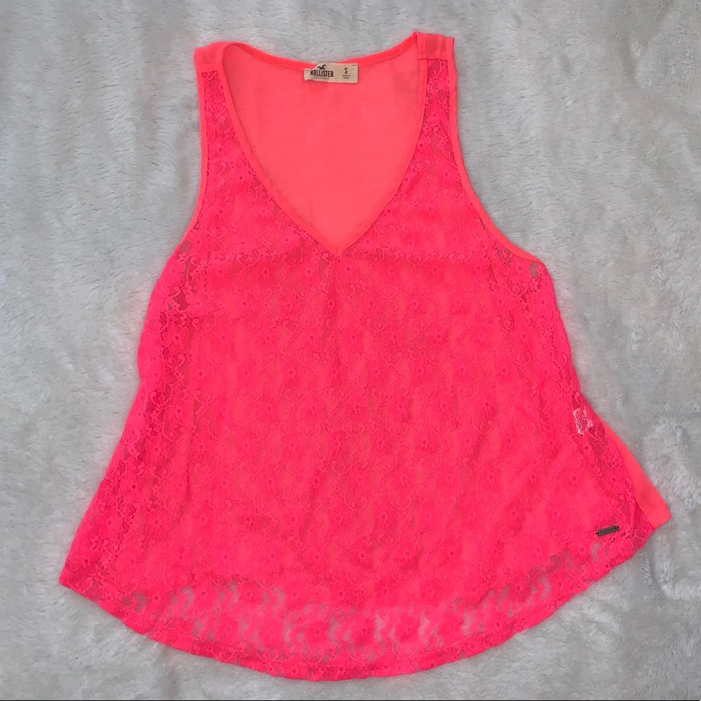 HOT PINK FLORAL TANK